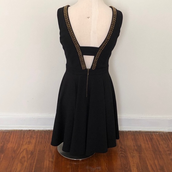 Beaded Keyhole Open Back Swing Dress - Picture 7 of 7